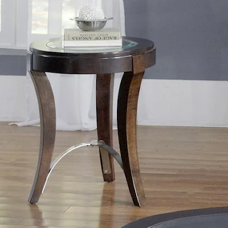 Glass Top Chair Side Table